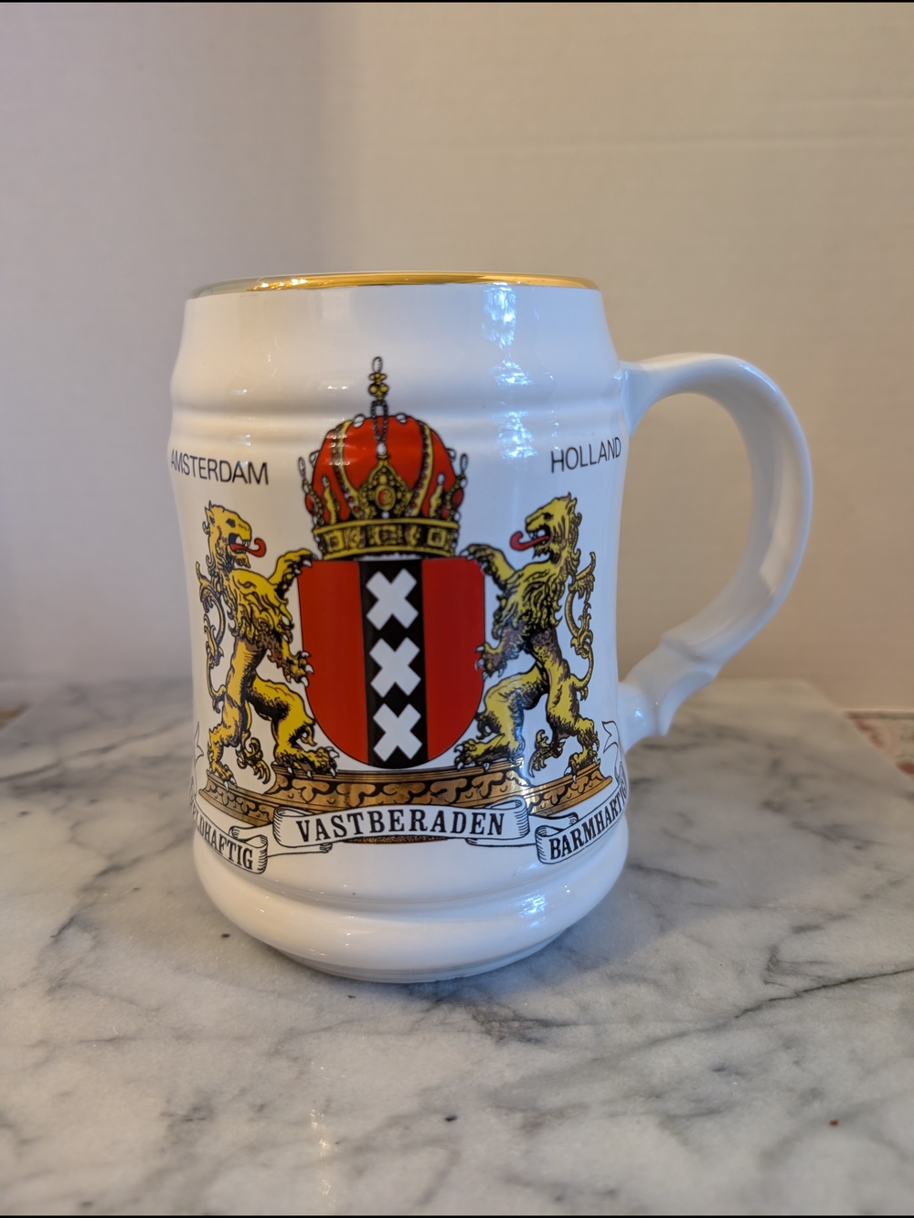 Vintage 1984 Royal Schwabap Holland Amsterdam Coat of Arms Stein